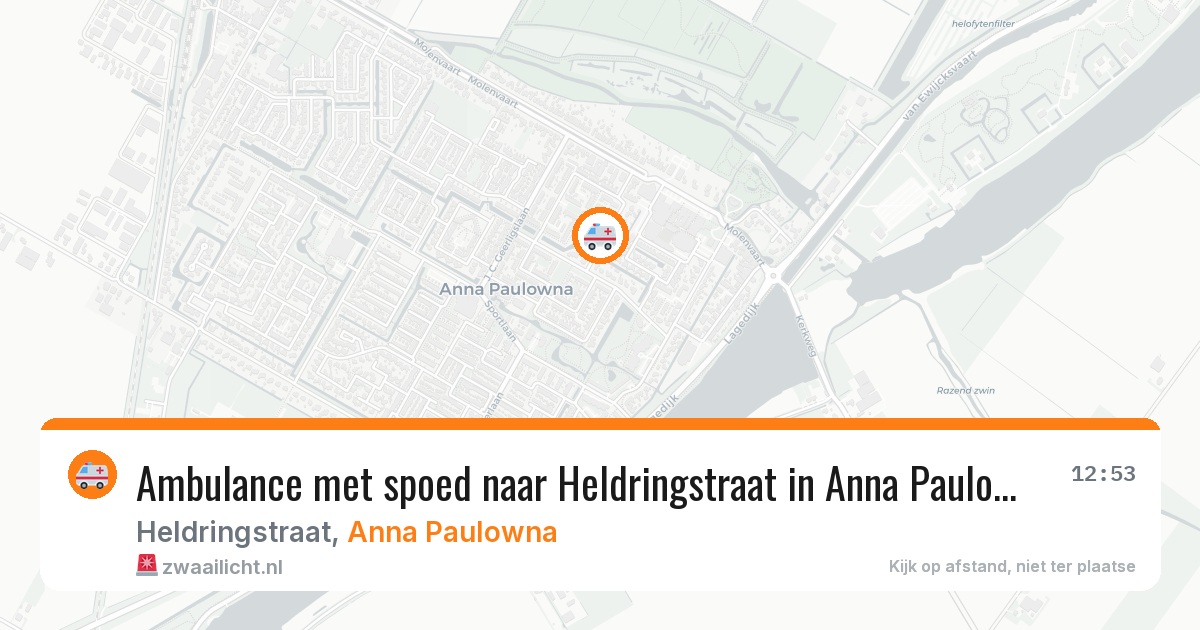 Ambulance met spoed naar Heldringstraat in Anna Paulowna — 12 aug 2026