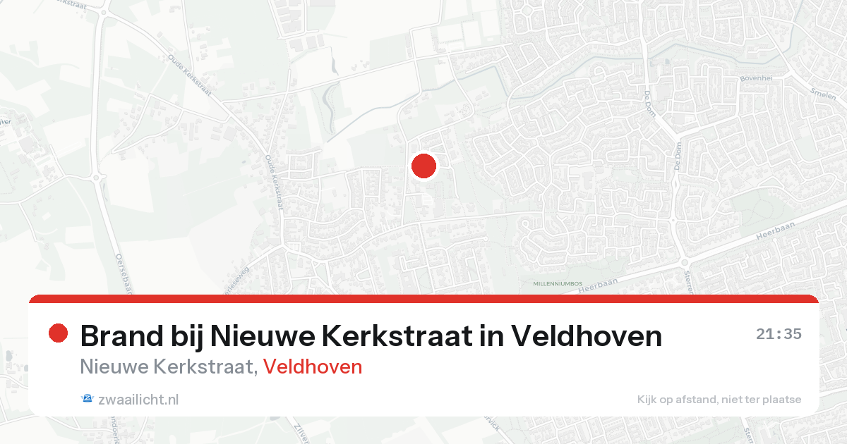 Brand bij Nieuwe Kerkstraat in Veldhoven — 24 aug 2026