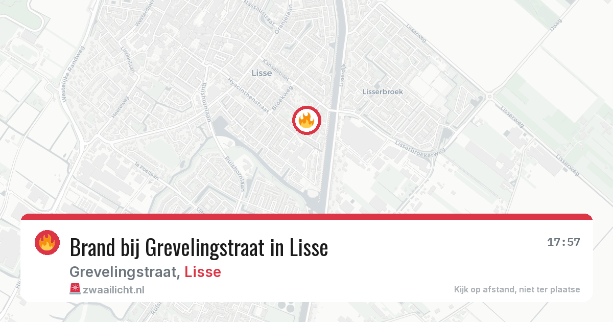 Brand bij Grevelingstraat in Lisse — 31 mei 2026