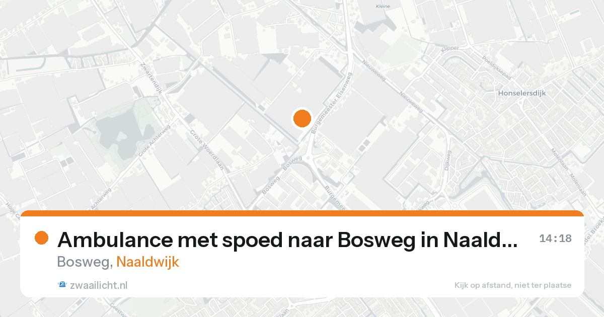 Ambulance met spoed naar Bosweg in Naaldwijk — 30 mrt 2026