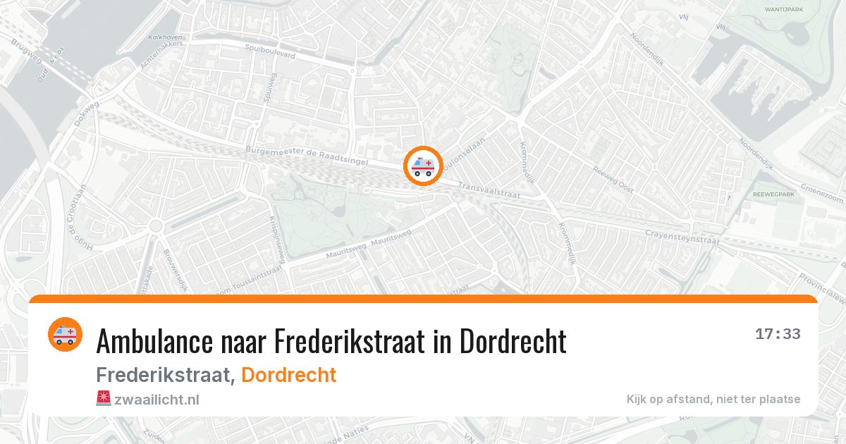 Ambulance naar Frederikstraat in Dordrecht — 26 mei 2026