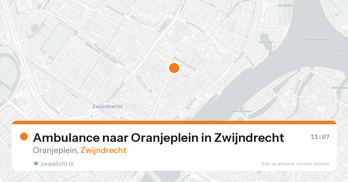 Ambulance naar Oranjeplein in Zwijndrecht — 18 aug 2026