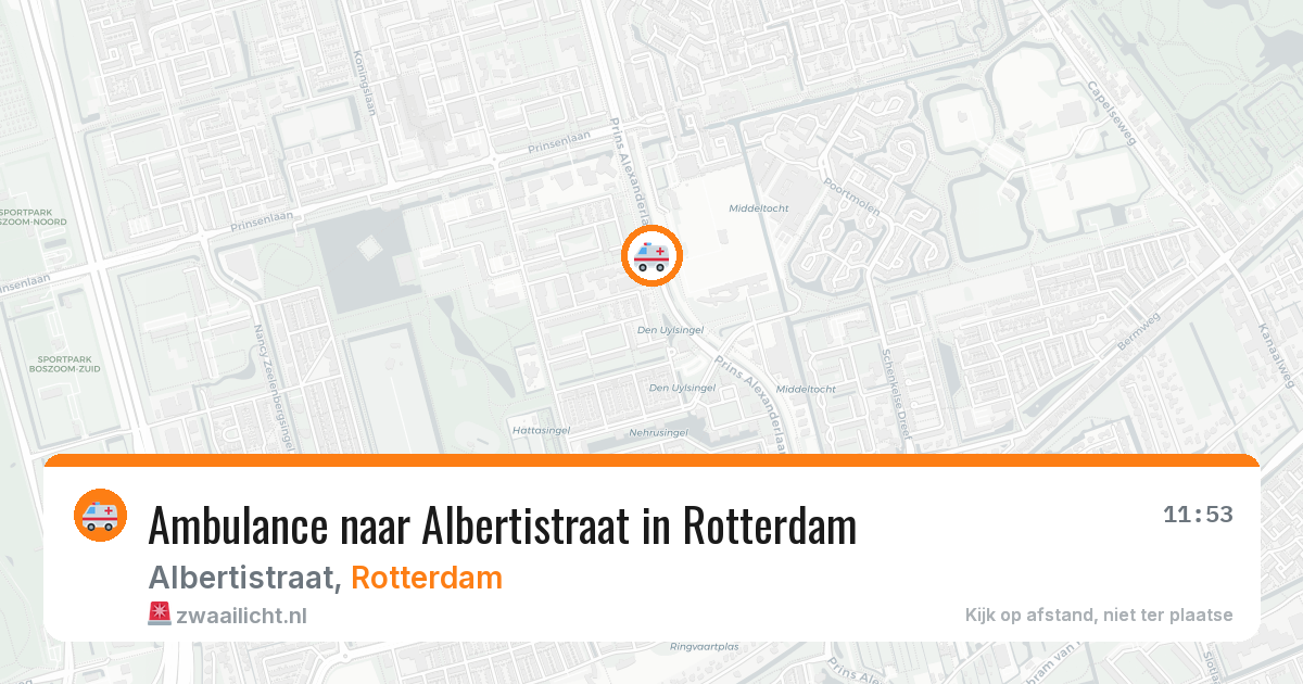 Ambulance naar Albertistraat in Rotterdam — 8 jul 2026