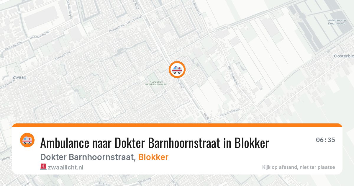 Ambulance naar Dokter Barnhoornstraat in Blokker — 30 mei 2026