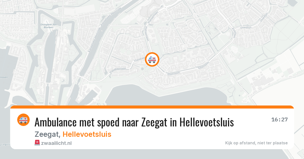 Ambulance met spoed naar Zeegat in Hellevoetsluis — 7 aug 2026