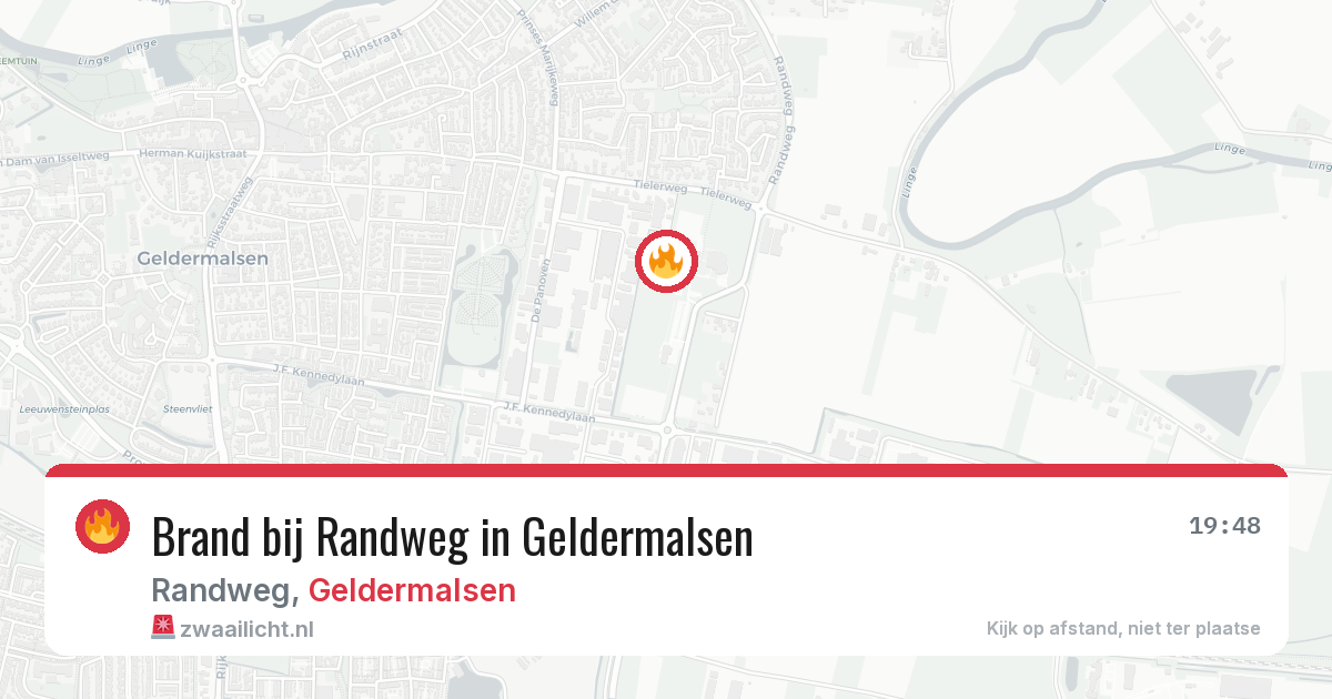 Brand bij Randweg in Geldermalsen — 27 jul 2026