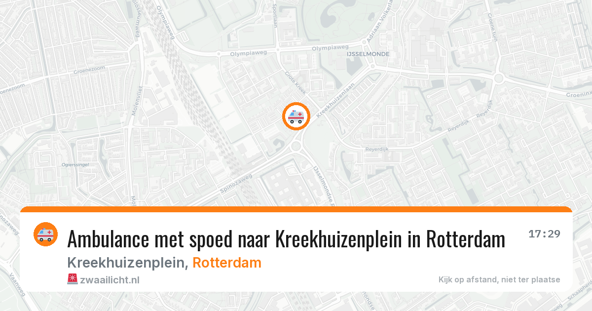 Ambulance met spoed naar Kreekhuizenplein in Rotterdam — 13 jul 2026