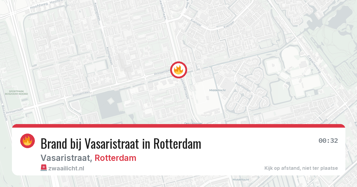 Brand bij Vasaristraat in Rotterdam — 3 aug 2026