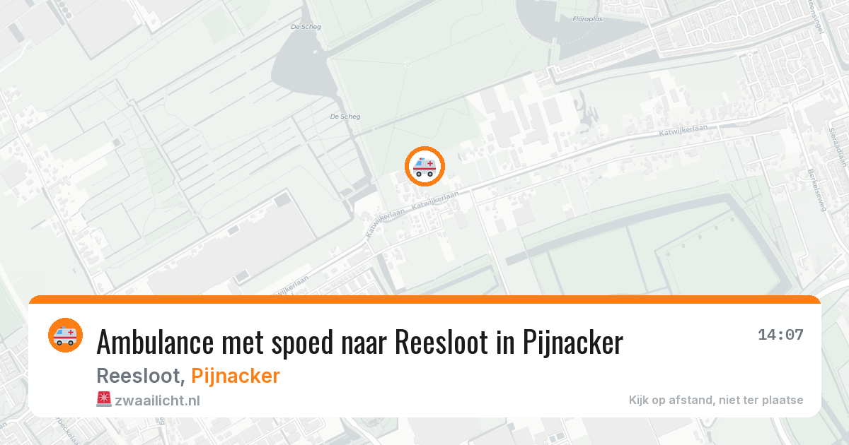 Ambulance met spoed naar Reesloot in Pijnacker — 13 jul 2026