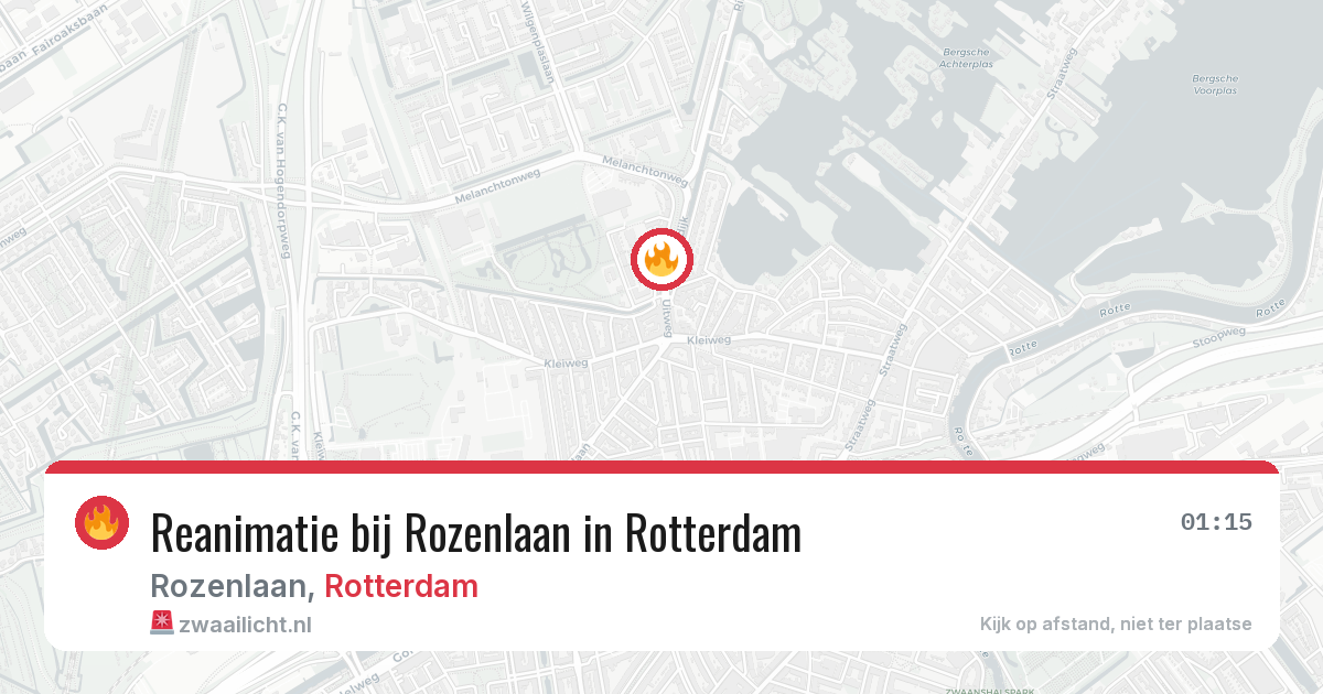 Reanimatie bij Rozenlaan in Rotterdam — 3 aug 2026