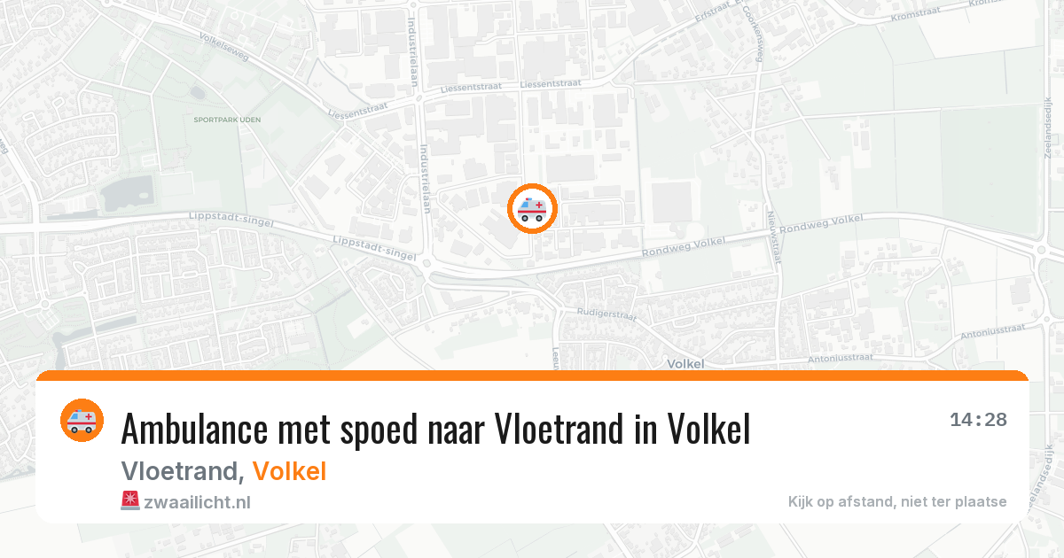 Ambulance met spoed naar Vloetrand in Volkel — 23 feb 2026