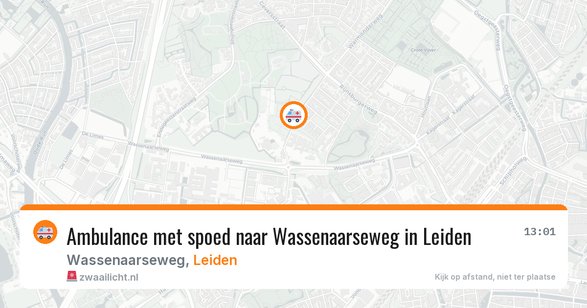Ambulance met spoed naar Wassenaarseweg in Leiden — 28 jan 2026