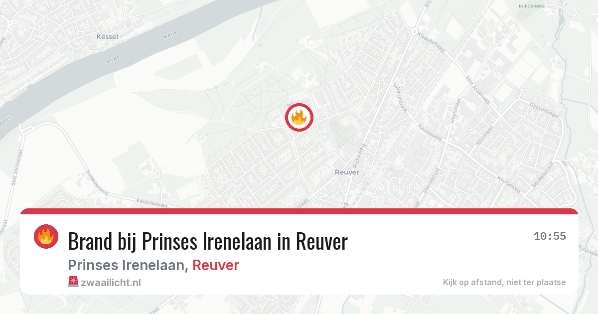 Brand bij Prinses Irenelaan in Reuver — 28 jun 2026
