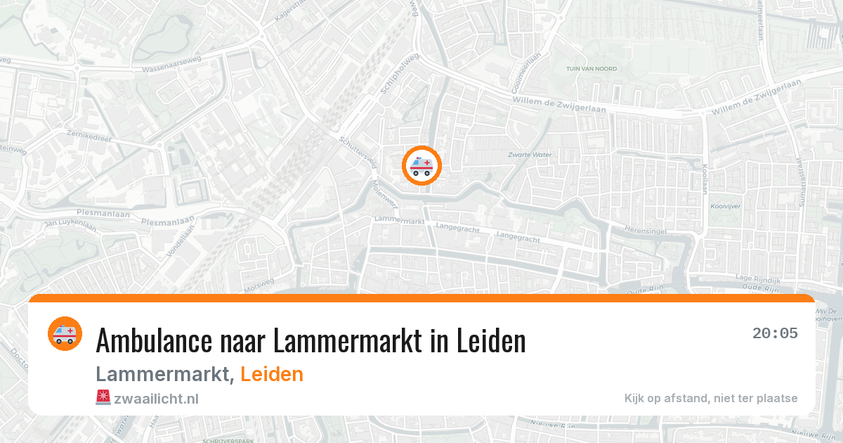 Ambulance naar Lammermarkt in Leiden — 31 jul 2026