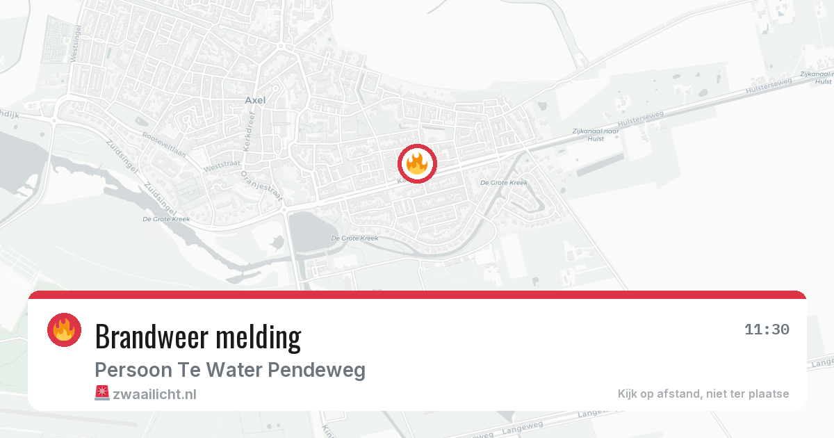 Brandweer melding — 29 jun 2026
