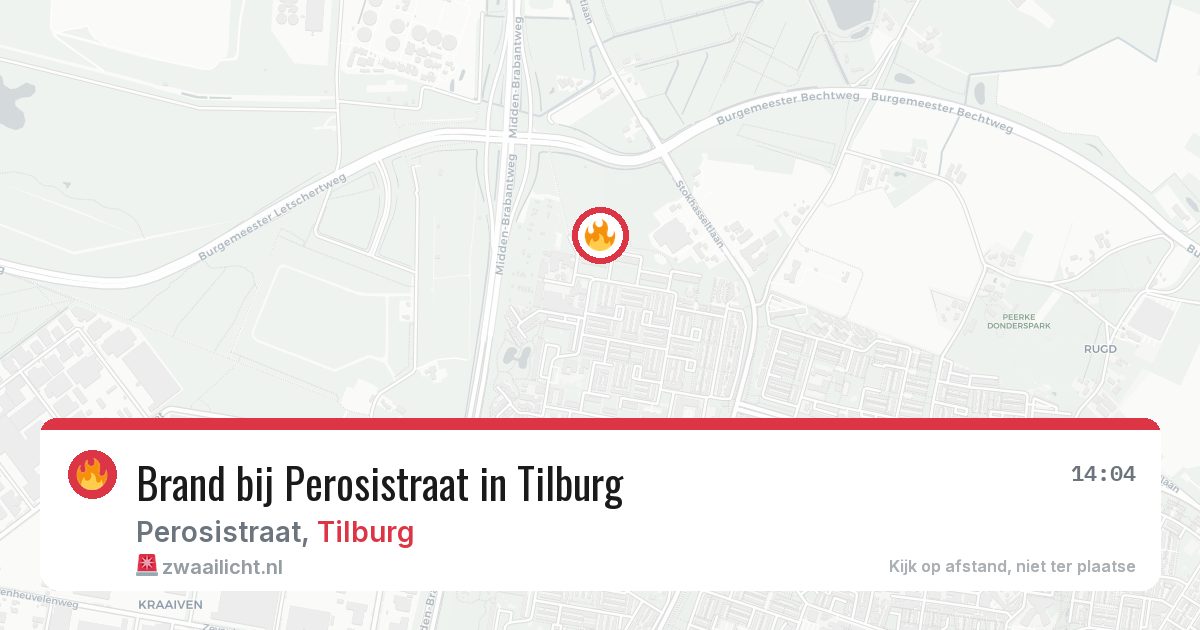 Brand bij Perosistraat in Tilburg — 7 jun 2026