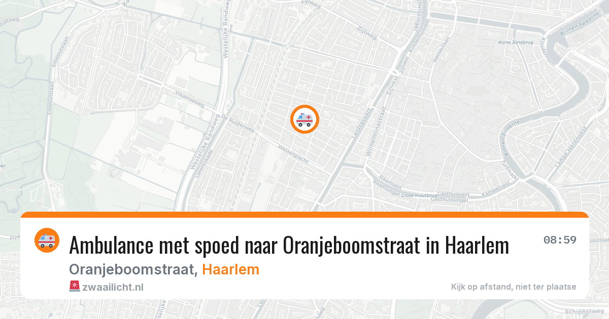 Ambulance met spoed naar Oranjeboomstraat in Haarlem — 2 jul 2026