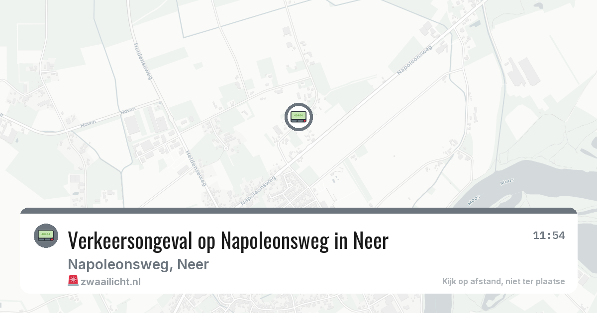 Verkeersongeval op Napoleonsweg in Neer — 25 jul 2026