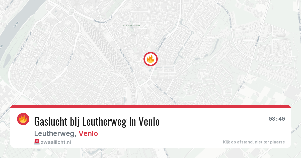 Gaslucht bij Leutherweg in Venlo — 18 apr 2026