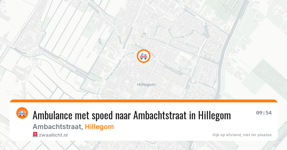 Ambulance met spoed naar Ambachtstraat in Hillegom — 2 aug 2026