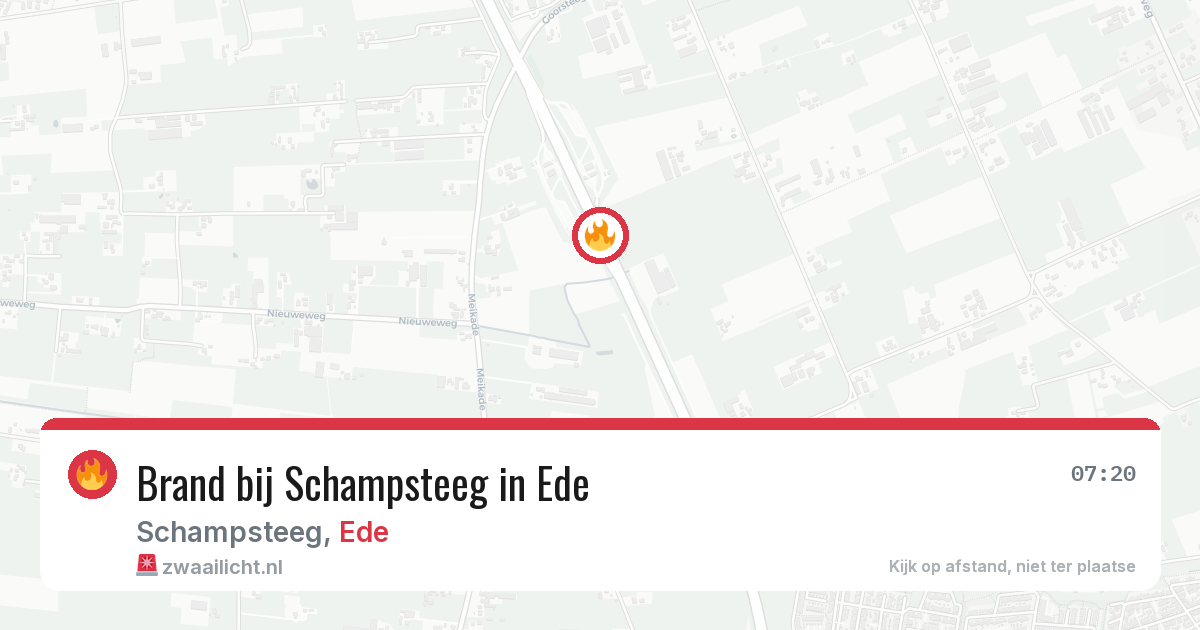 Brand bij Schampsteeg in Ede — 25 jun 2026