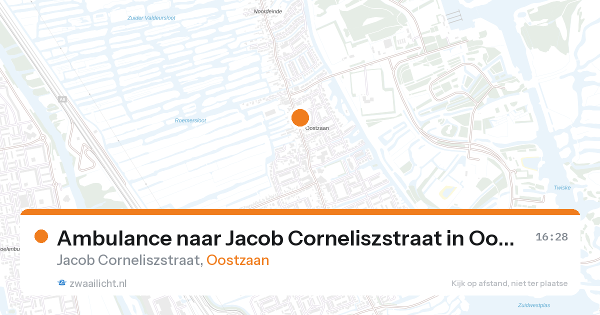 Ambulance naar Jacob Corneliszstraat in Oostzaan — 27 aug 2026