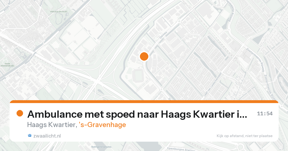 Ambulance met spoed naar Haags Kwartier in 's-Gravenhage — 16 aug 2026