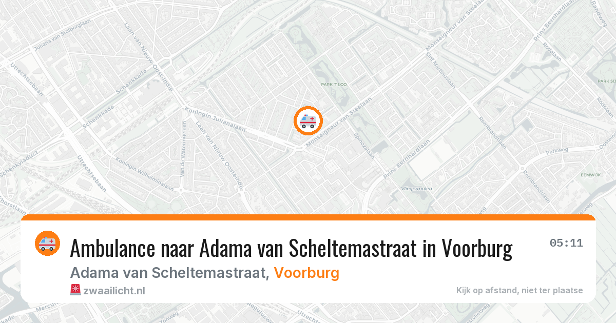 Ambulance naar Adama van Scheltemastraat in Voorburg — 2 apr 2026