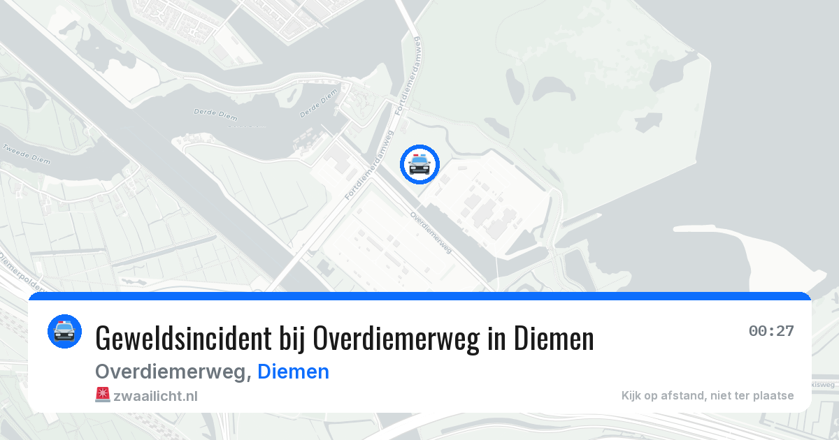 Geweldsincident bij Overdiemerweg in Diemen — 13 mei 2026