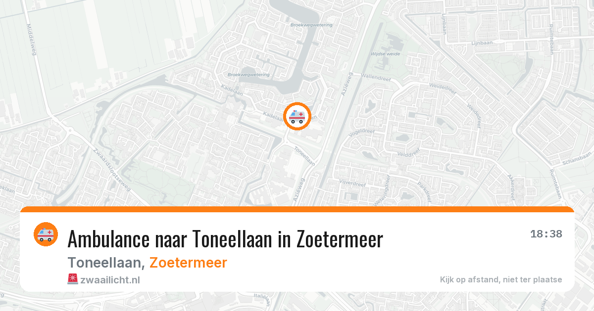 Ambulance naar Toneellaan in Zoetermeer — 11 aug 2026