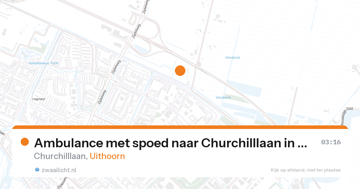 Ambulance met spoed naar Churchilllaan in Uithoorn — 27 aug 2026