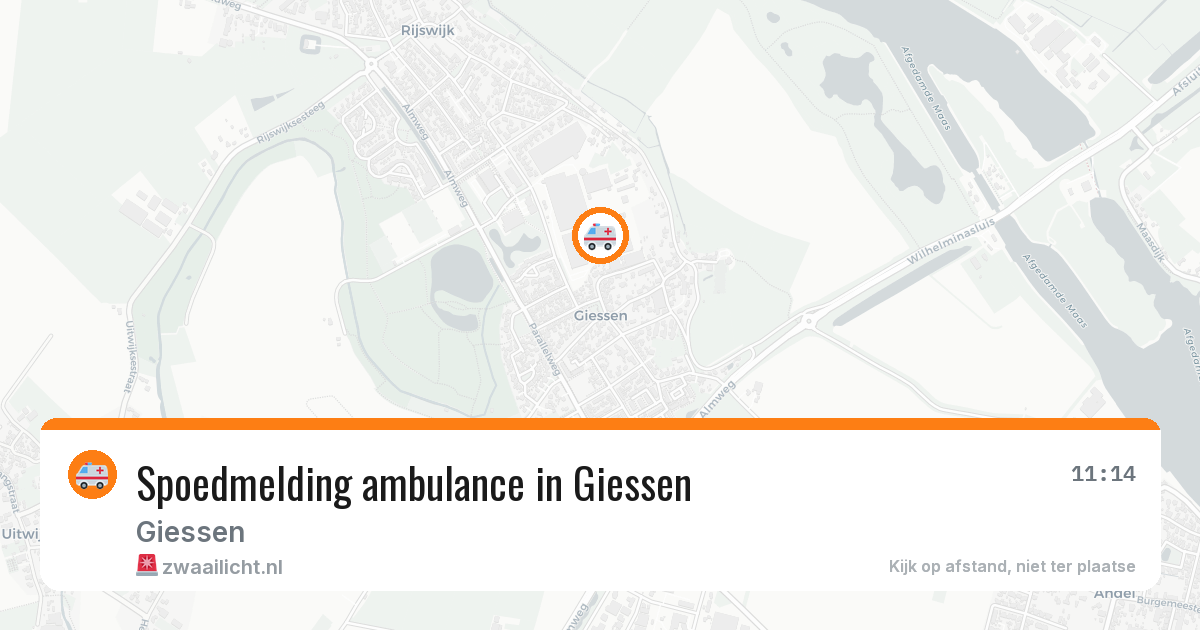 Spoedmelding ambulance in Giessen — 17 jun 2026
