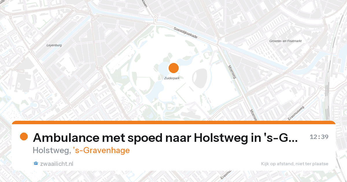 Ambulance met spoed naar Holstweg in 's-Gravenhage — 27 aug 2026