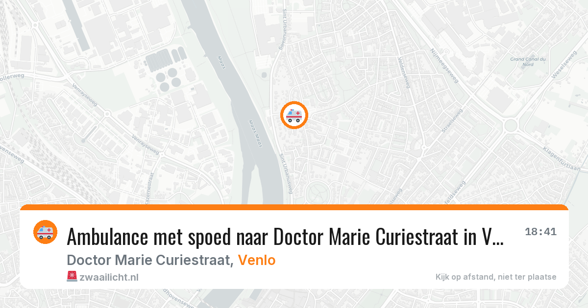 Ambulance met spoed naar Doctor Marie Curiestraat in Venlo — 24 jul 2026