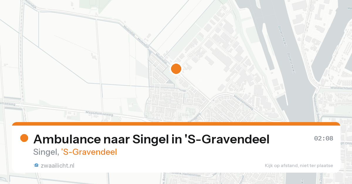 Ambulance naar Singel in 'S-Gravendeel — 24 aug 2026