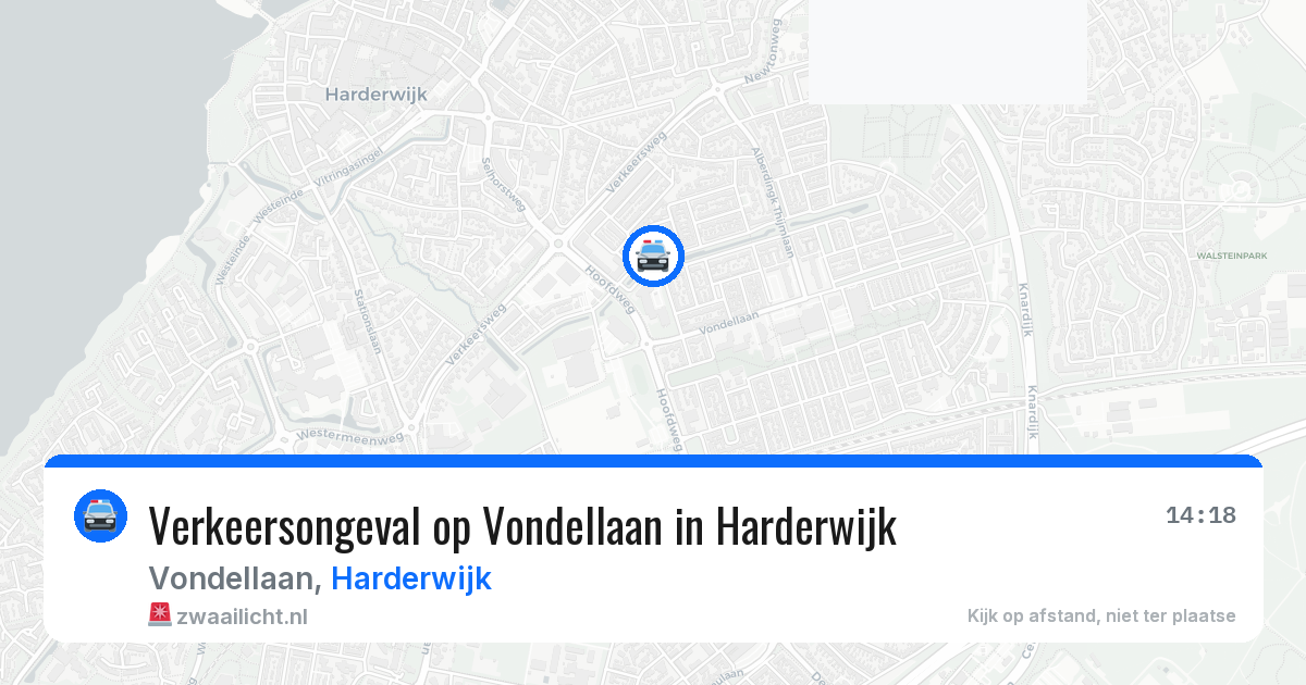 Verkeersongeval op Vondellaan in Harderwijk — 26 mrt 2026