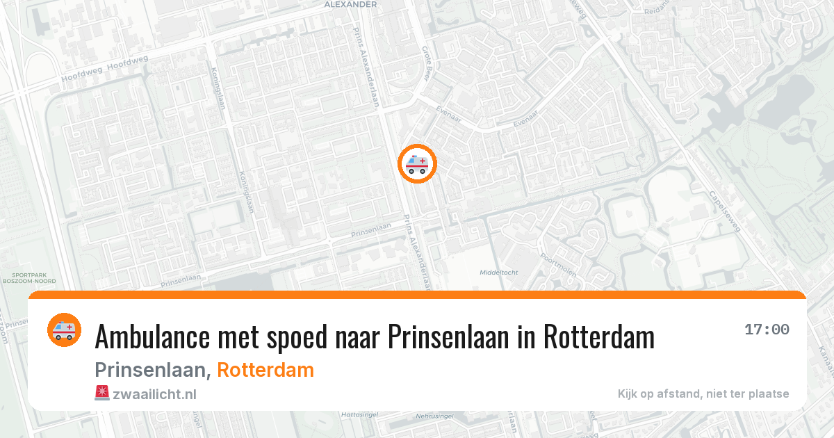 Ambulance met spoed naar Prinsenlaan in Rotterdam — 7 aug 2026