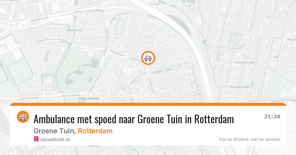 Ambulance met spoed naar Groene Tuin in Rotterdam — 2 jul 2026