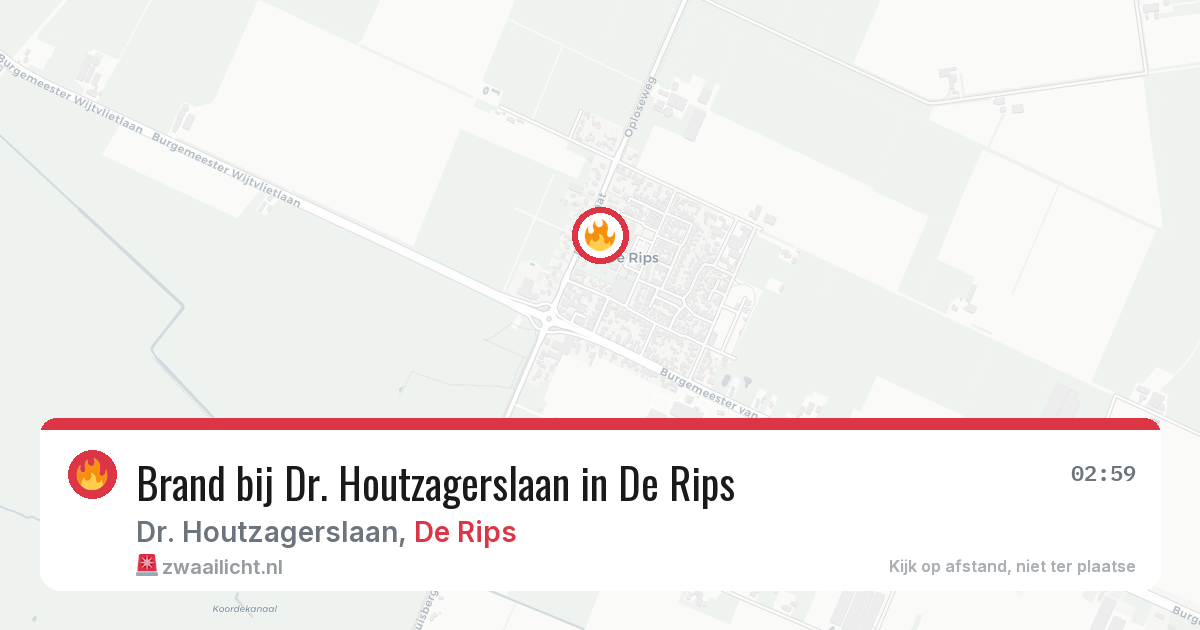 Brand bij Dr. Houtzagerslaan in De Rips — 28 jun 2026