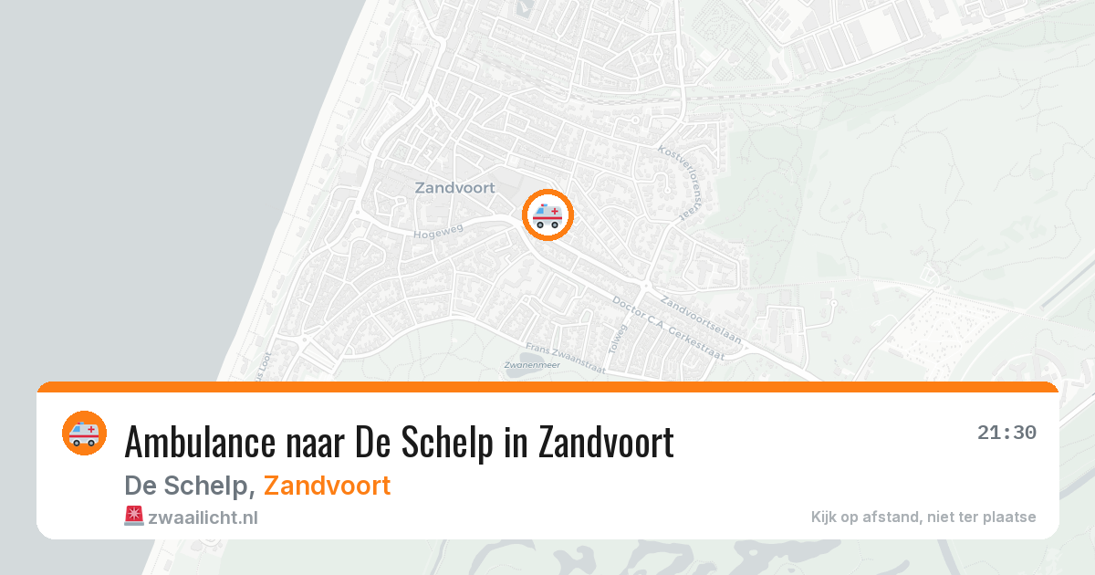 Ambulance naar De Schelp in Zandvoort — 8 feb 2026