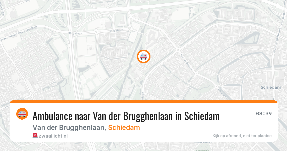 Ambulance naar Van der Brugghenlaan in Schiedam — 4 jun 2026