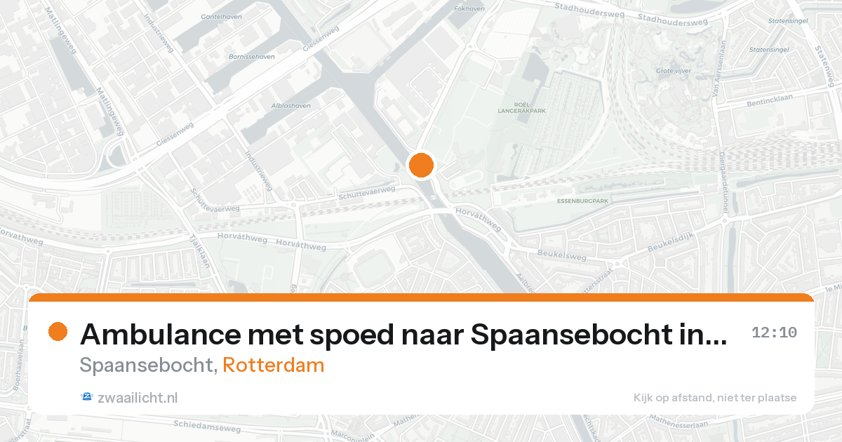 Ambulance met spoed naar Spaansebocht in Rotterdam — 8 jun 2026
