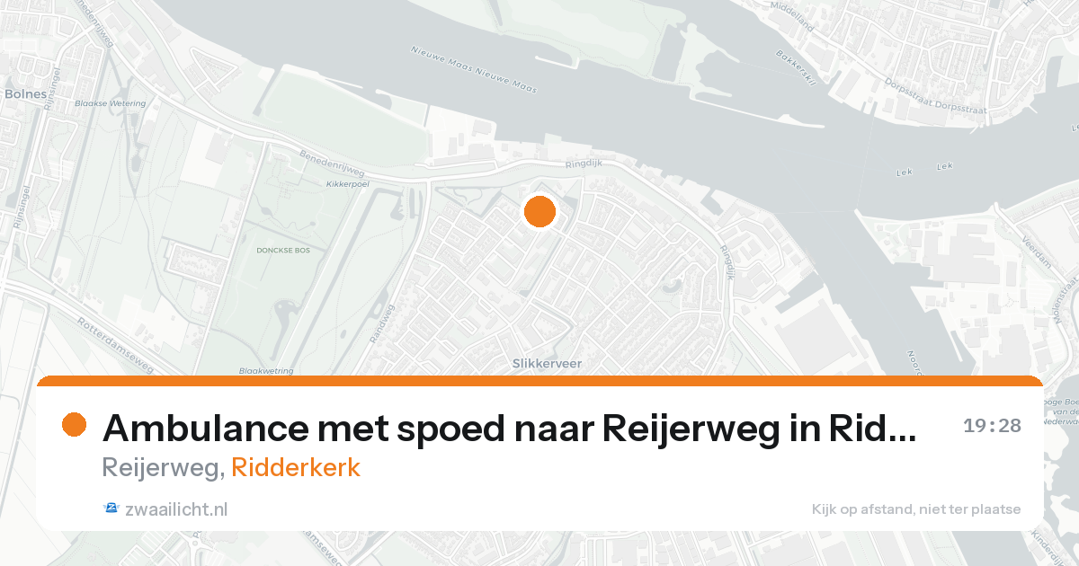 Ambulance met spoed naar Reijerweg in Ridderkerk — 11 jul 2026