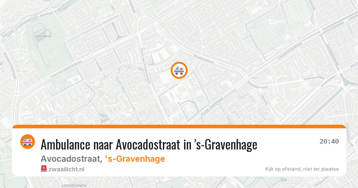 Ambulance naar Avocadostraat in 's-Gravenhage — 17 mei 2026