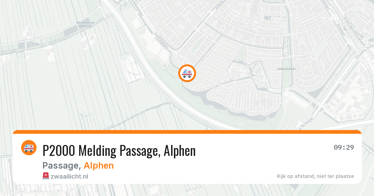 P2000 Melding Passage, Alphen — 24 jun 2026