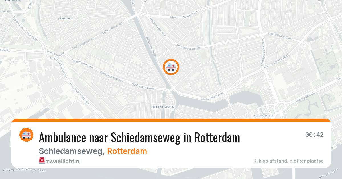 Ambulance naar Schiedamseweg in Rotterdam — 20 jun 2026