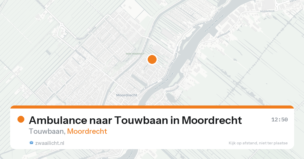 Ambulance naar Touwbaan in Moordrecht — 21 aug 2026