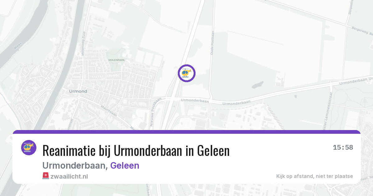 Reanimatie bij Urmonderbaan in Geleen — 27 jun 2026