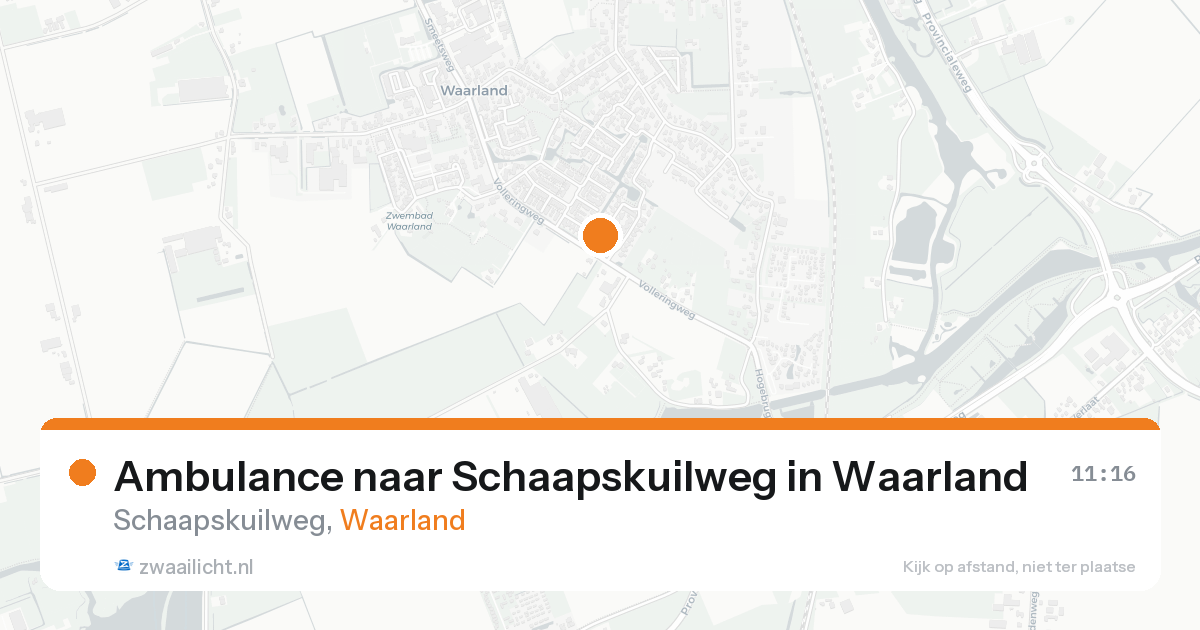 Ambulance naar Schaapskuilweg in Waarland — 20 mei 2026