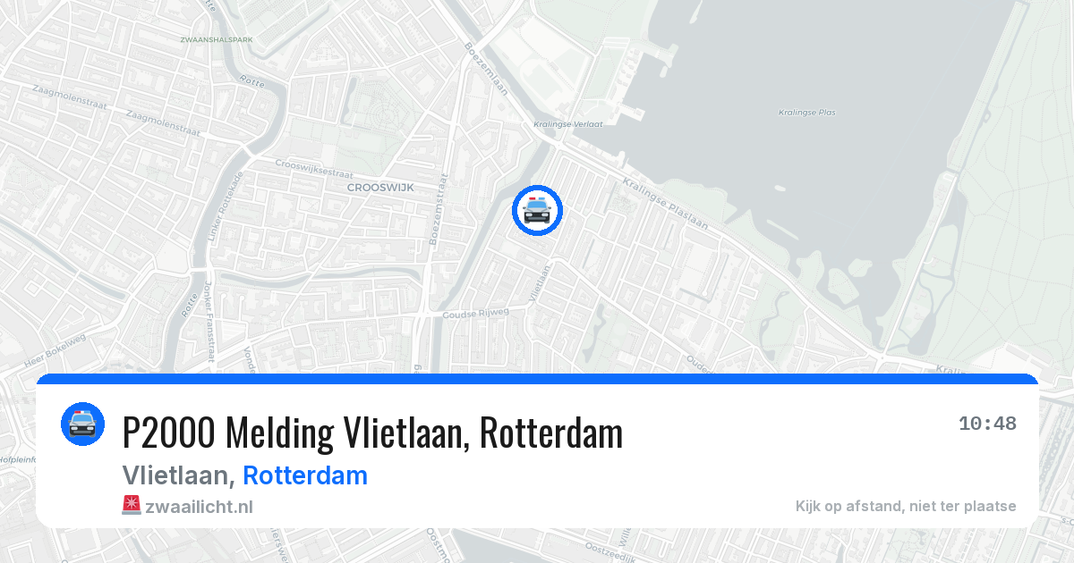 P2000 Melding Vlietlaan, Rotterdam — 4 apr 2026